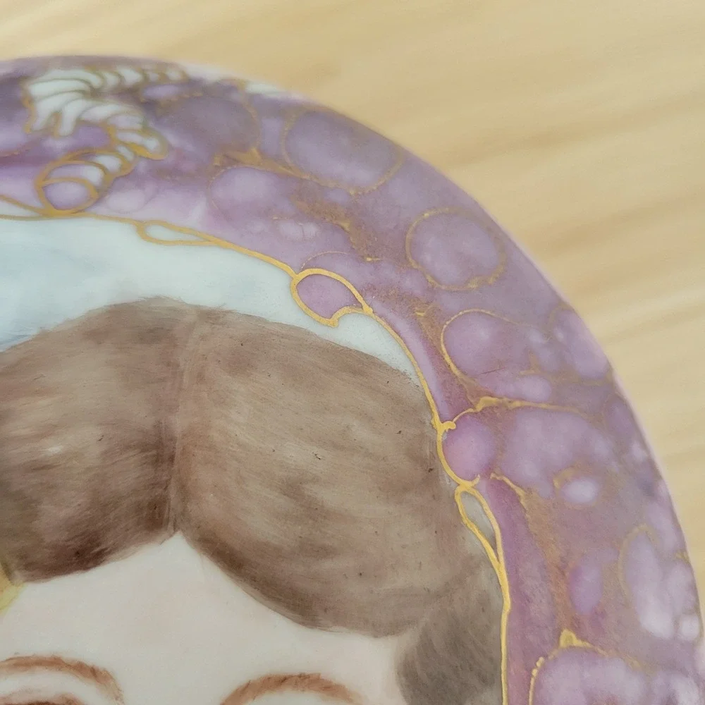 Trinket Box Hand Painted Art Porcelain Hinged Lid 5.5